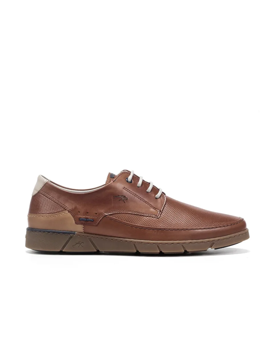 ZAPATO HOMBRE FLUCHOS COLOR CUERO CORDON PISO CARAMELO BARRY F1156