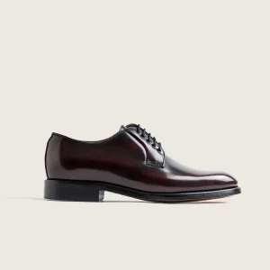 ZAPATO DE CORDON HOMBRE LISO COLOR FLORENTIC BURDEOS 7006 BLUCHER SUELA DE CUERO