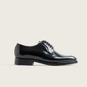 ZAPATO DE CORDON HOMBRE LISO COLOR FLORENTIC NEGRO 7006 BLUCHER SUELA DE CUERO