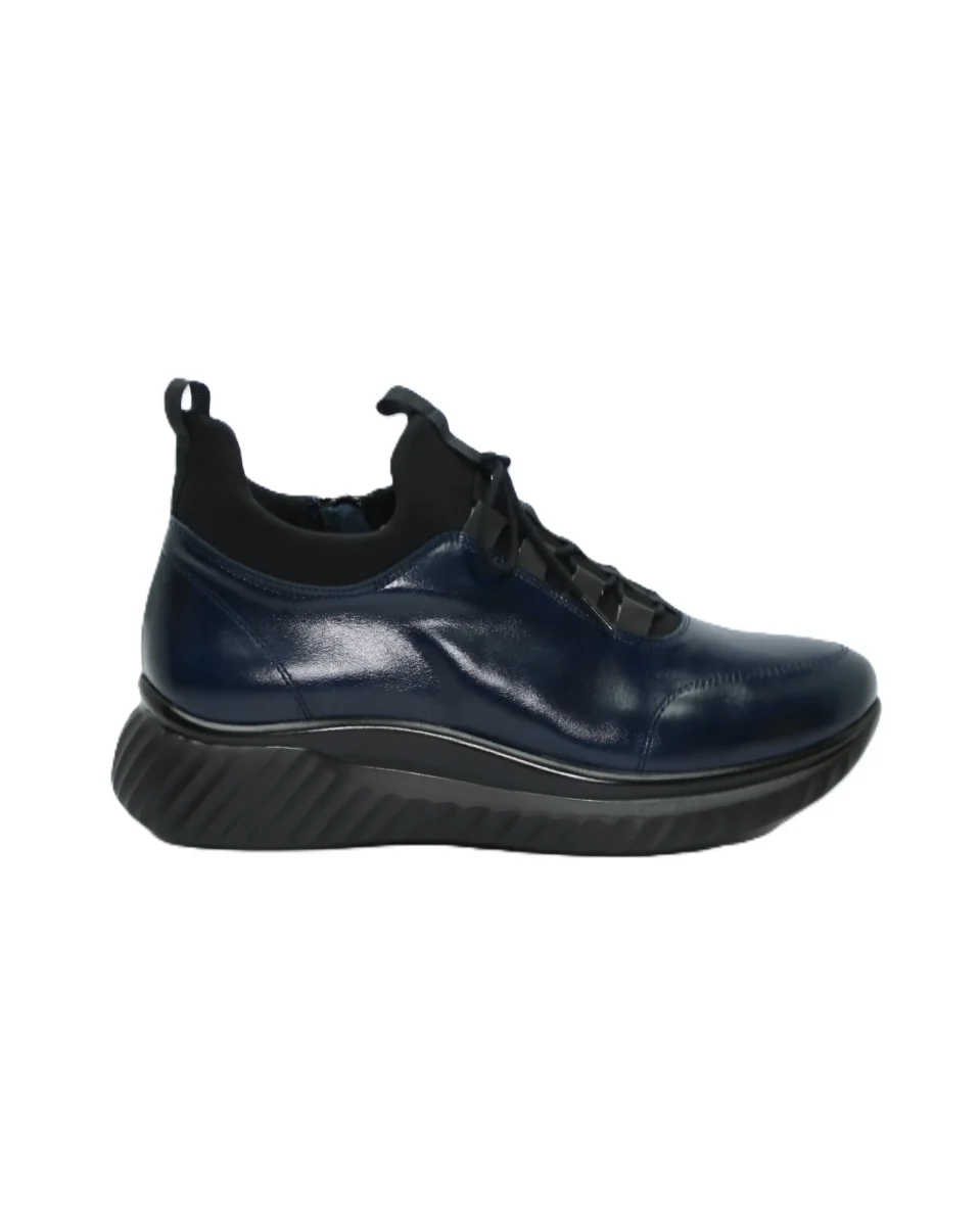 DEPORTIVO MUJER ABOTINADO AZUL PISO GRUESO 6500 CONFORT CLASS