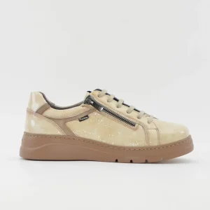 ZAPATO CASUAL MUJER PLANO FLUCHOS POMPASF1666 CHAROL BEIG