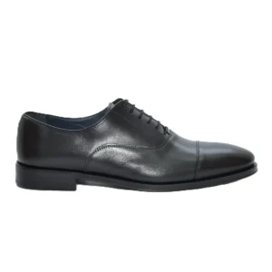 ZAPATO HOMBRE OXFORD COLOR NEGRO SUELA DE CUERO