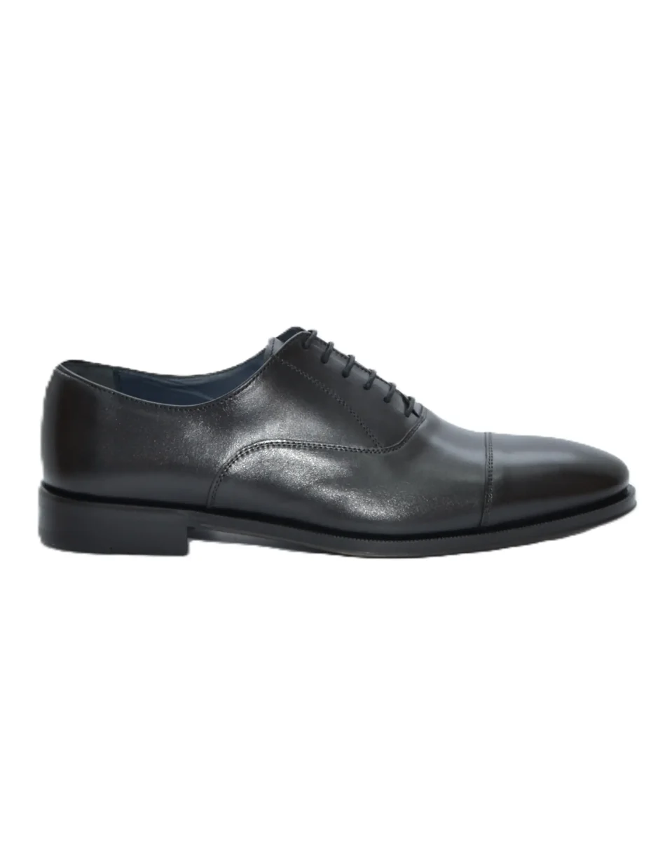 ZAPATO HOMBRE OXFORD COLOR NEGRO SUELA DE CUERO
