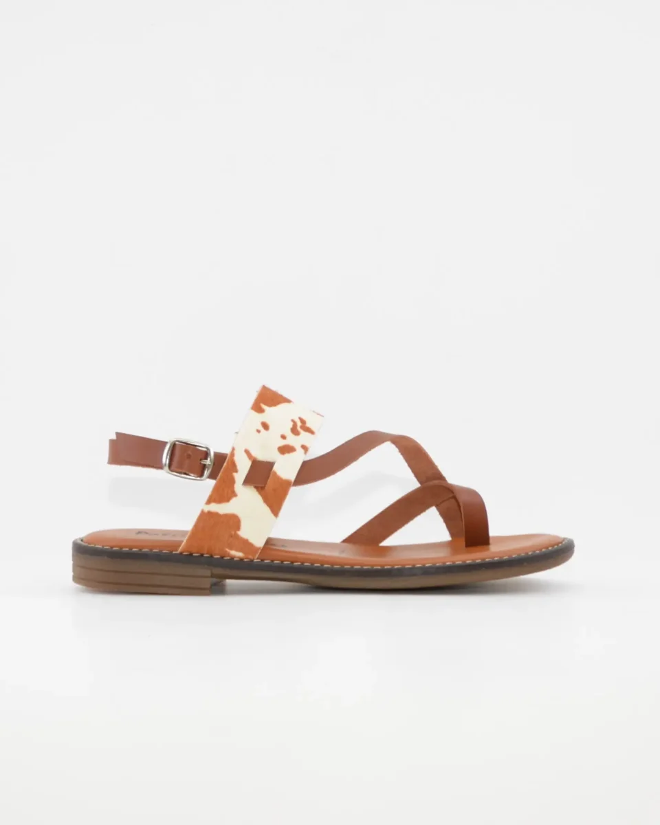 SANDALIA MUJER ANIMAL PRINT PATRICIA MILLER 7087 VACA CUERO