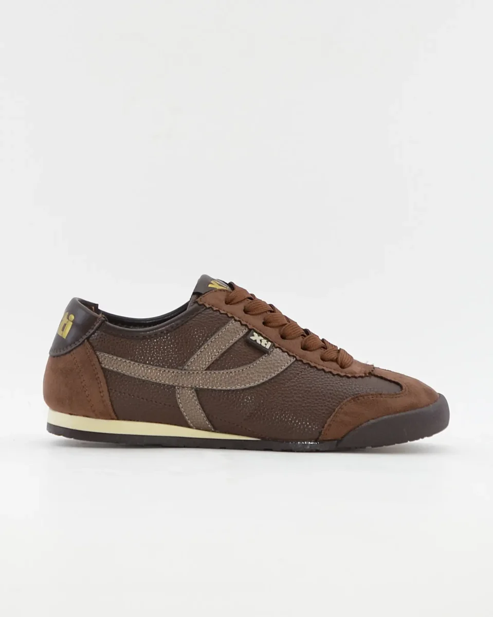 DEPORTIVO SNEAKER MUJER PLANA COLOR MARRÓN XTI 146157