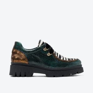 ZAPATO MUJER WALLABY VERDE ANIMAL PRINT LACOMBA CLEOME