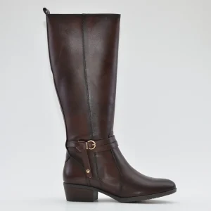 BOTA ALTA MUJER TACON BAJO COLOR MARRON PIKOLINOS DAROCA W1U-9764 CAOBA