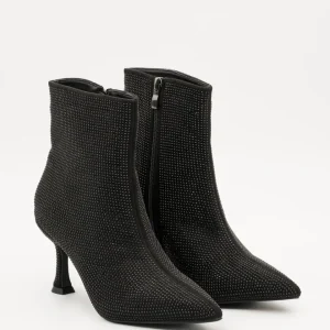 BOTIN TACON FINO BRILLOS S3395 NEGRO