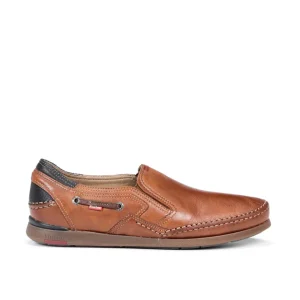 ZAPATO MOCASION FLUCHOS COLOR CUERO CON ELÁSTICOS MARINER 9883