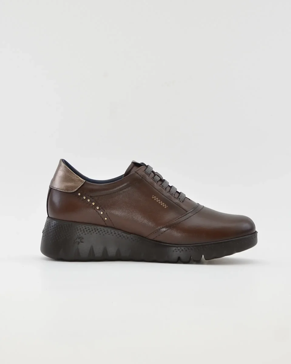 ZAPATO DE CORTE DEPORTIVO CUÑA MUJER ELÁSTICOS FLUCHOS LIVE F2096 CASTAÑO