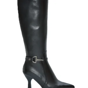 BOTA MUJER DE TACON EN PIEL COLOR NEGRO