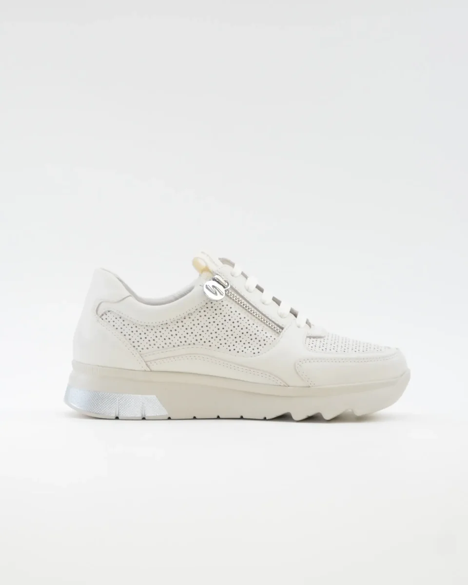 DEPORTIVO STONEFLY MUJER BLANCO CON CORDONES Y CREMALLERA PLANTILLA EXTRAHIBLE STONEFLY 222509 150