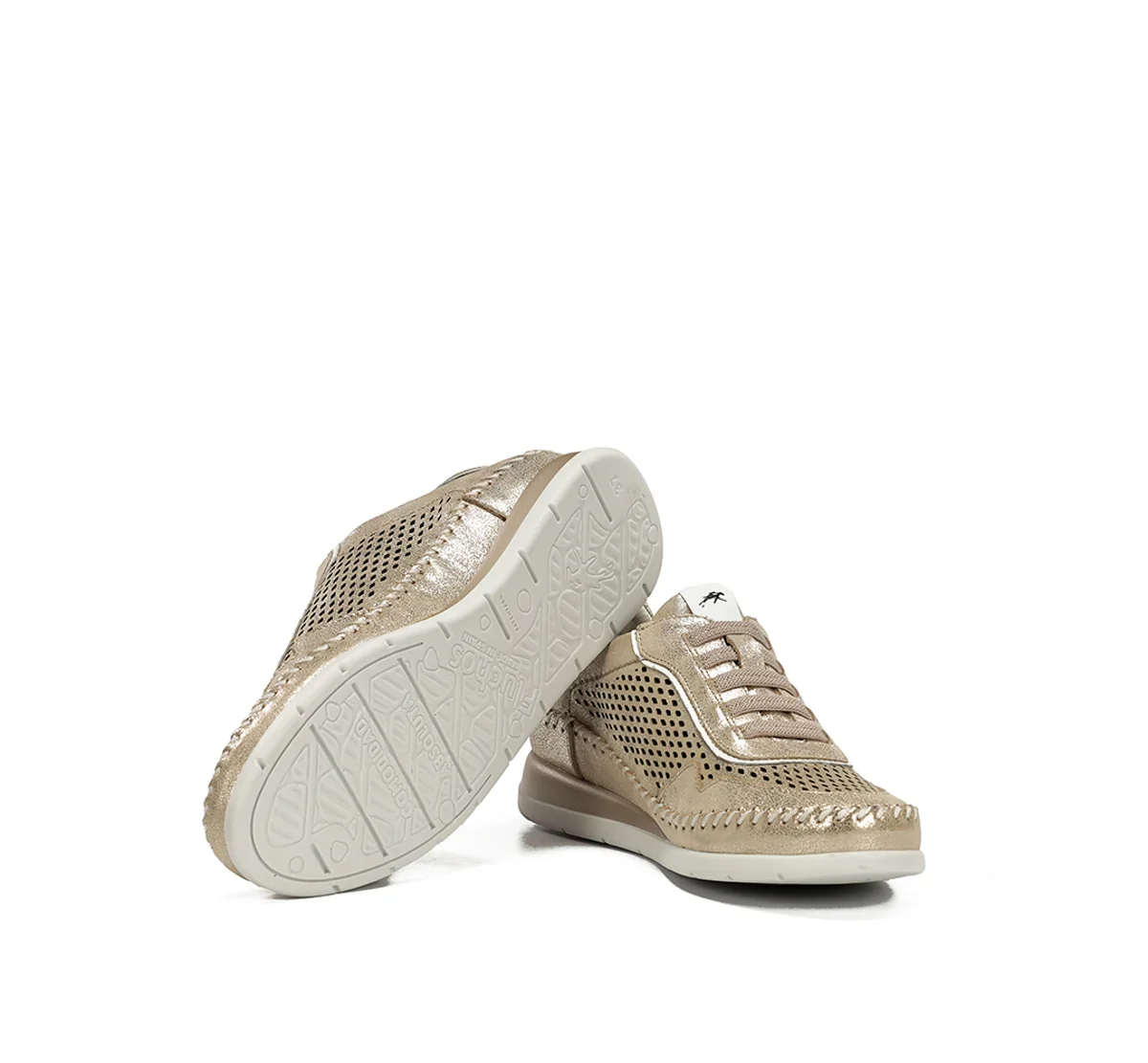 ZAPATO CASUAL MUJER CON ELÁSTICOS COLOR METALIZADO FLUCHOS SELLA F2249 OXIDO - Imagen 6