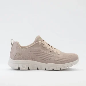 SNEAKERS MUJER SKECHERS 117700 TPE TAUPE CORDON