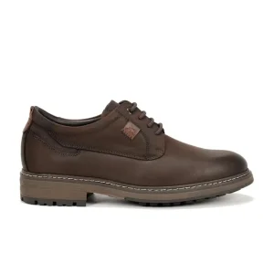 ZAPATO HOMBRE CORDONES FLUCHOS PIEL ENGRASADA MARRON F1589 TRUMAN DESERT CASTAÑO