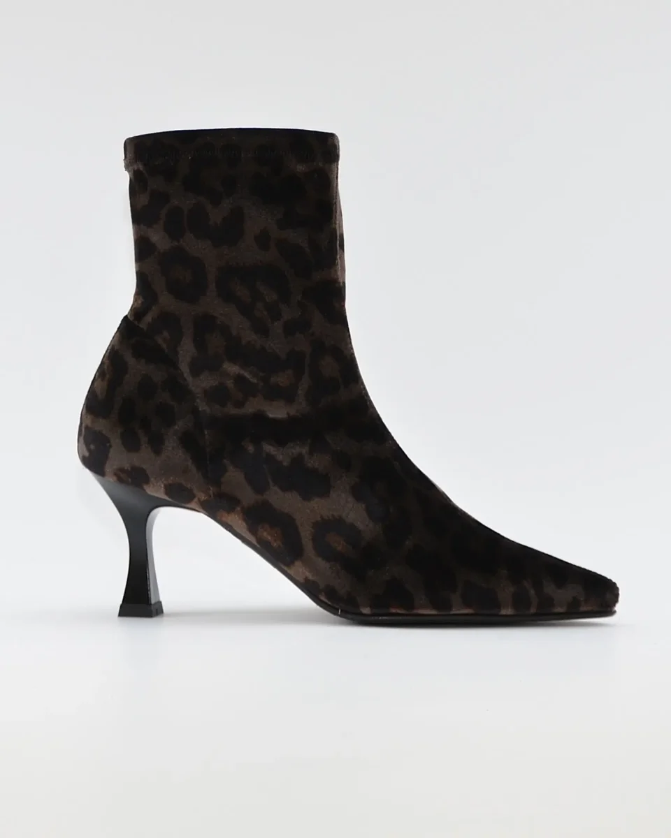 BOTIN LYCRA MUJER COLOR LEOPARDO NEGRO DANIELA VEGA 2475S TERCIOPELO