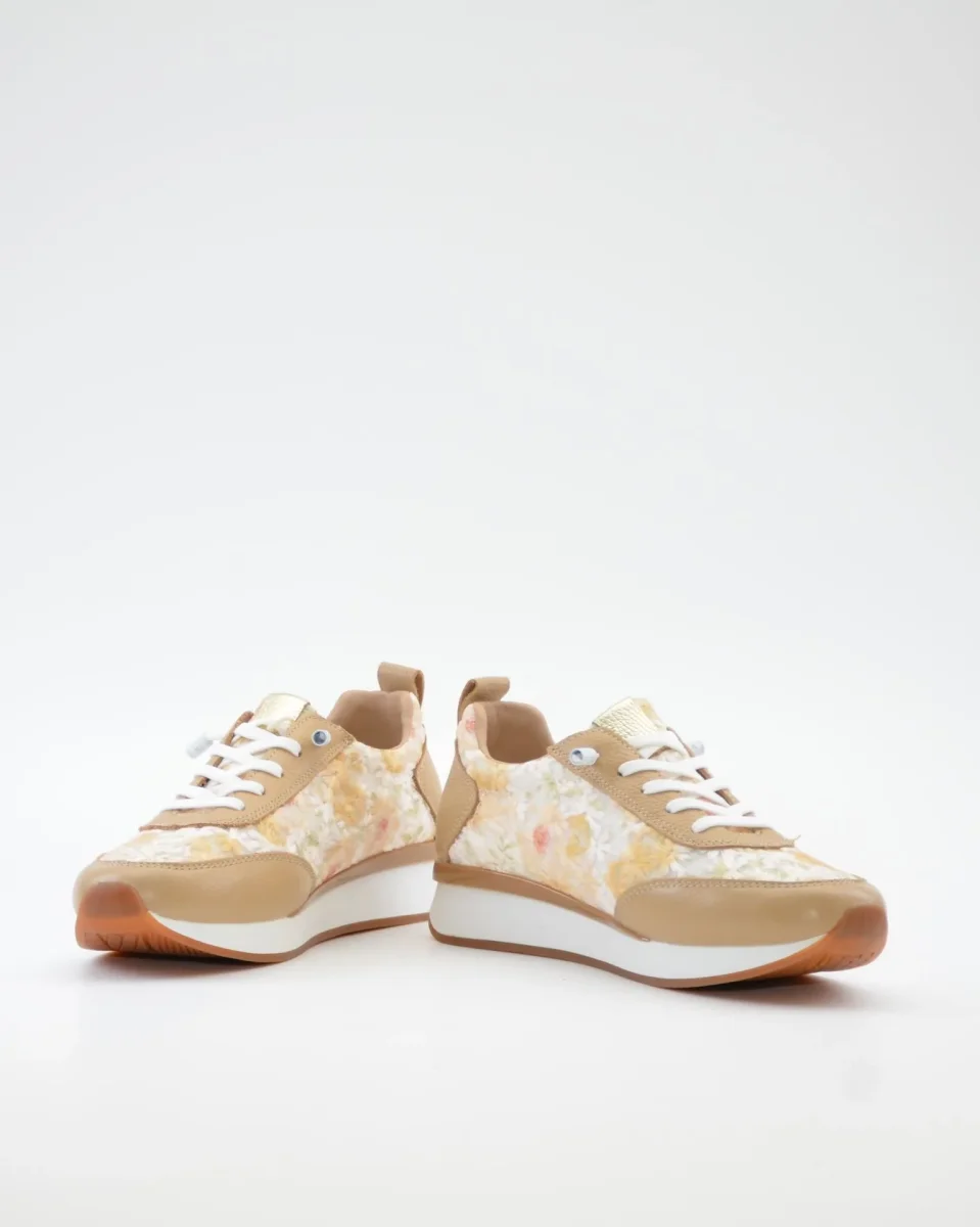 DEPORTIVO MUJER CORDON ELÁSTICO COLOR BEIGE DETALLES FLORES THE HAPPY MONK VANITY 010 - Imagen 7