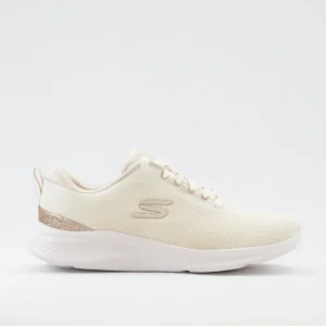 SNEAKERS MUJER SKECHERS 150629 NTGD BEIGE GLITER CORDONES