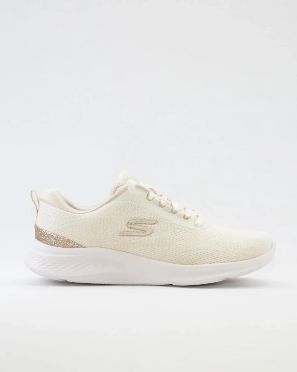 SNEAKERS MUJER SKECHERS 150629 NTGD BEIGE GLITER CORDONES