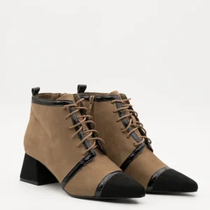 BOTIN TACON BAJO CORDON CAMEL NEGRO A5406