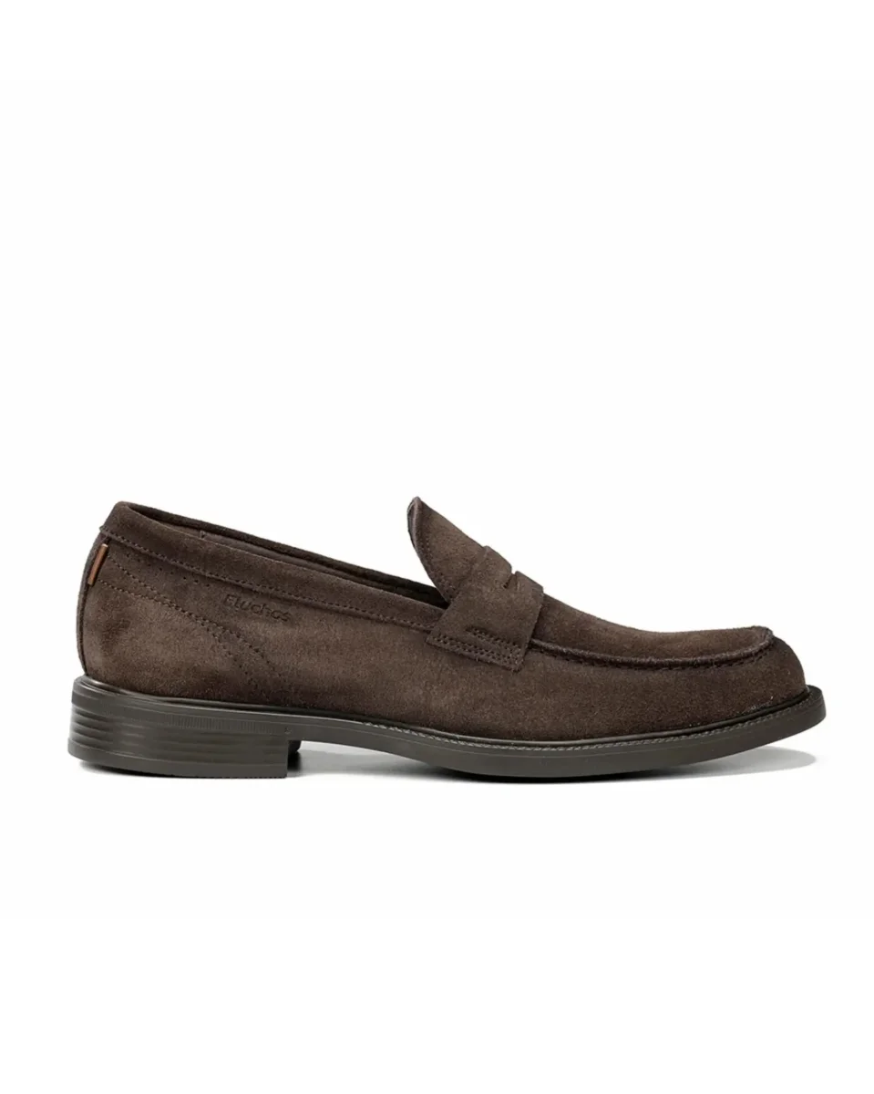 ZAPATO MOCASIN HOMBRE SERRAJE MARRON FLUCHOS ADRIEN F2496 AFELPADO CAFE
