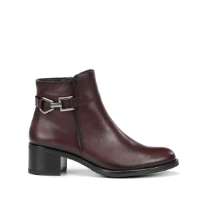 BOTIN BURDEOS TACON CON CREMALLERA CHIARA D9347