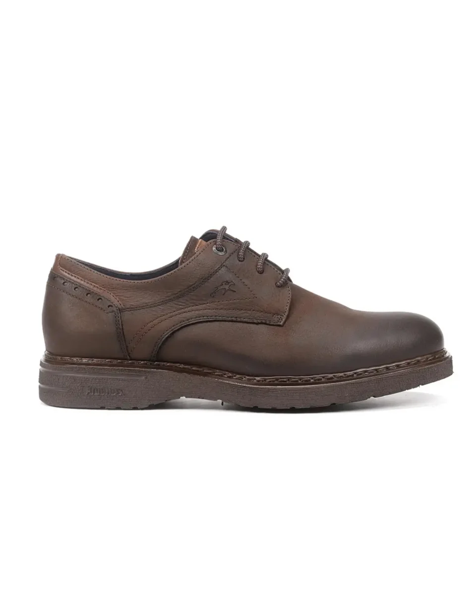 ZAPATO HOMBRE CORDONES FLUCHOS PIEL ENGRASADA MARRON F1240 WARRIOR D.CASTAÑO