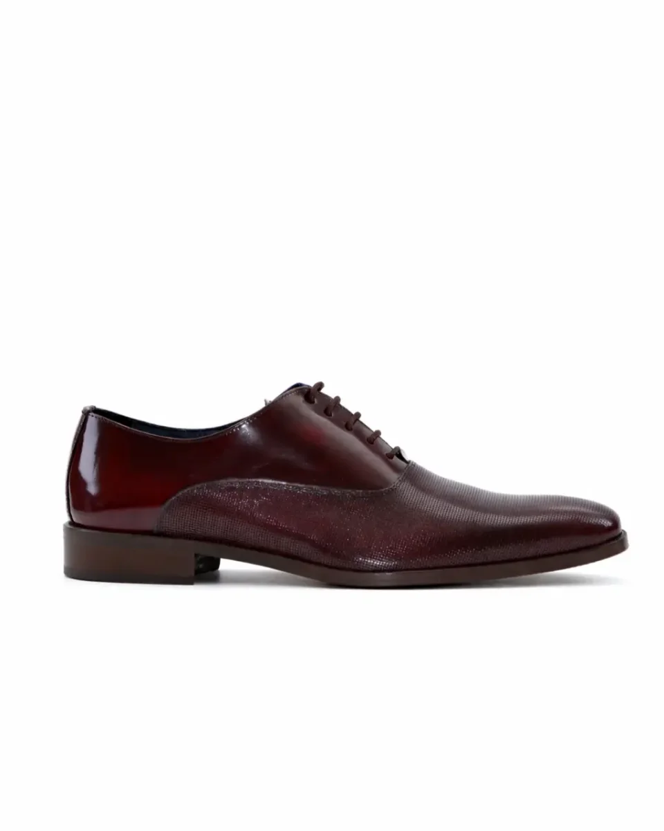 ZAPATO HOMBRE OXFORD FLORENTIC BURDEOS MICROPERFORADO