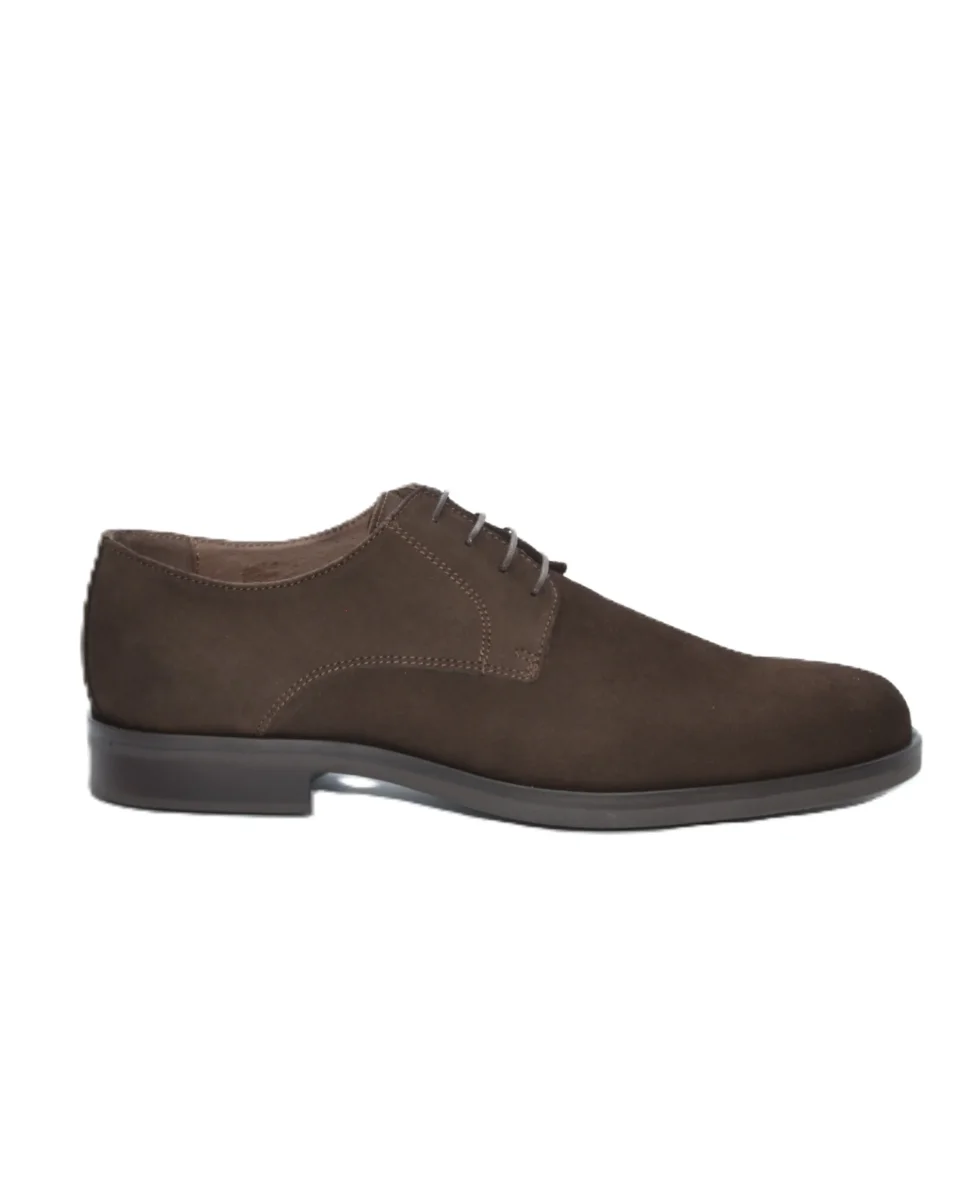 ZAPATO CORDON HOMBRE SERRAJE MARRON PISO GOMA
