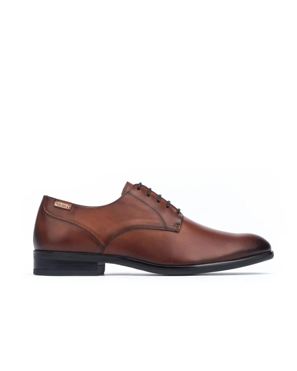ZAPATO HOMBRE VESTIR COLOR CUERO CON CORDONES BRISTOL M7J-4187
