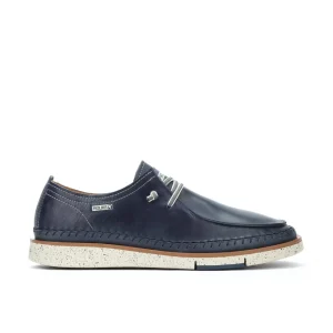 ZAPATO DE CORDONES AZUL CON CIERRES ELÁSTICOS PIKOLINOS M6L-4274C1