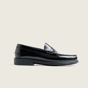 ZAPATO MOCASIN HOMBRE COSIDO A MANO NEGRO ANTIFAZ 100 PISO DE GOMA