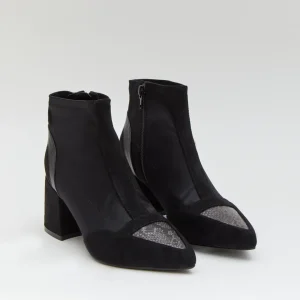 BOTINES LICRA CREMALLERA  NEGRO A5426