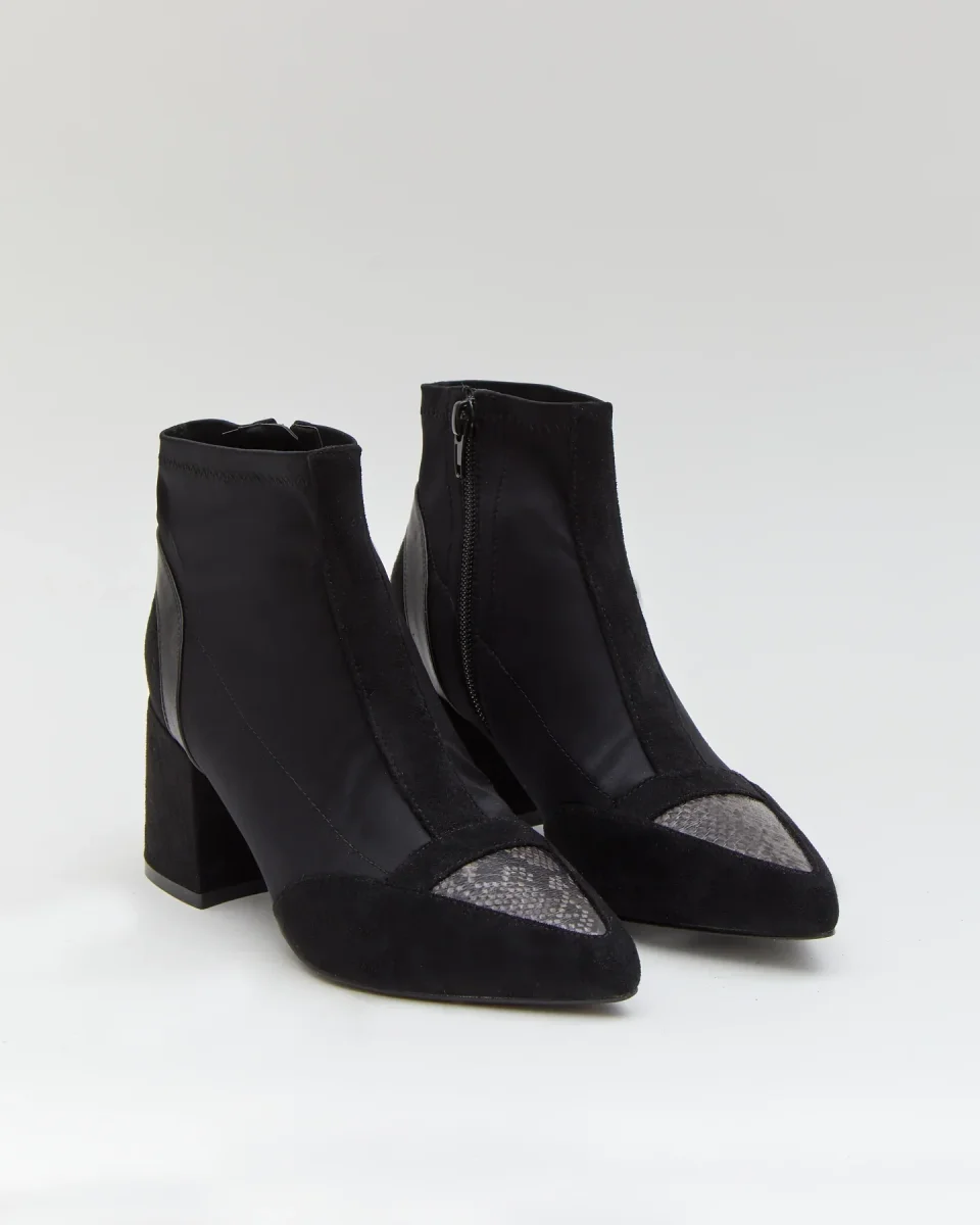 BOTINES LICRA CREMALLERA  NEGRO A5426