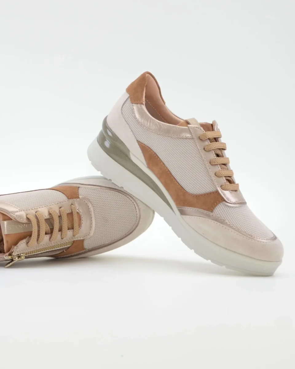 DEPORTIVO MUJER CON CORDONES Y CREMALLERA PLANTILLA EXTRAHIBLE STONEFLY 220740 9YO CREAM - Imagen 5