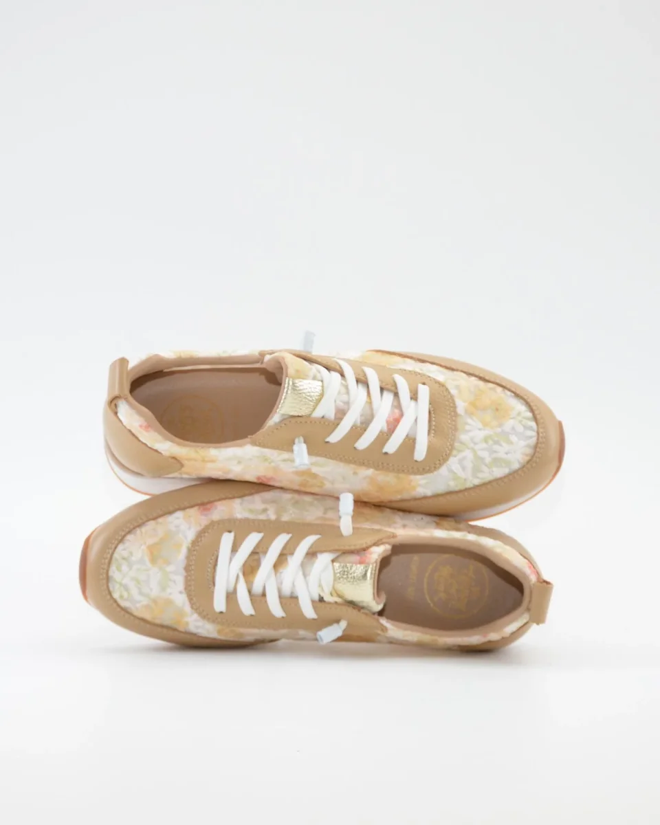 DEPORTIVO MUJER CORDON ELÁSTICO COLOR BEIGE DETALLES FLORES THE HAPPY MONK VANITY 010 - Imagen 9