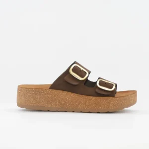 SANDALIA BIO PLATAFORMA NOBUCK MARRON HAPPY MONK GOMERA 002
