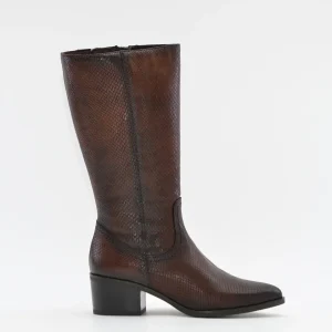 BOTA MUJER COWBOY PIEL MARRÓN PITON KAOLA 3058