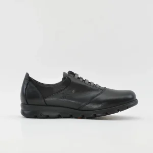 ZAPATO PLANO MUJER NEGRO CON ELASTICOS FLUCHOS SUSAN F0354