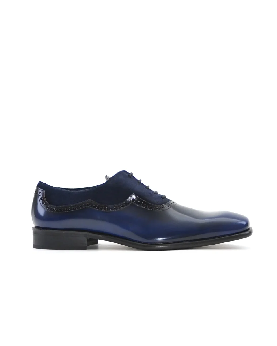 ZAPATO HOMBRE OXFORD FLORENTIC AZUL CON ANTE AZUL