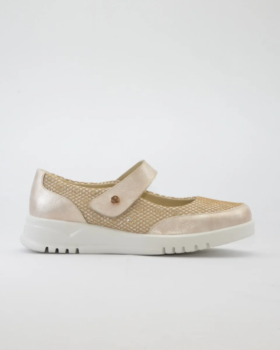 MERCEDITA CASUAL CON CIERRE DE VELCRO ANCHO ESPECIAL PITILLOS 20302 DORADO