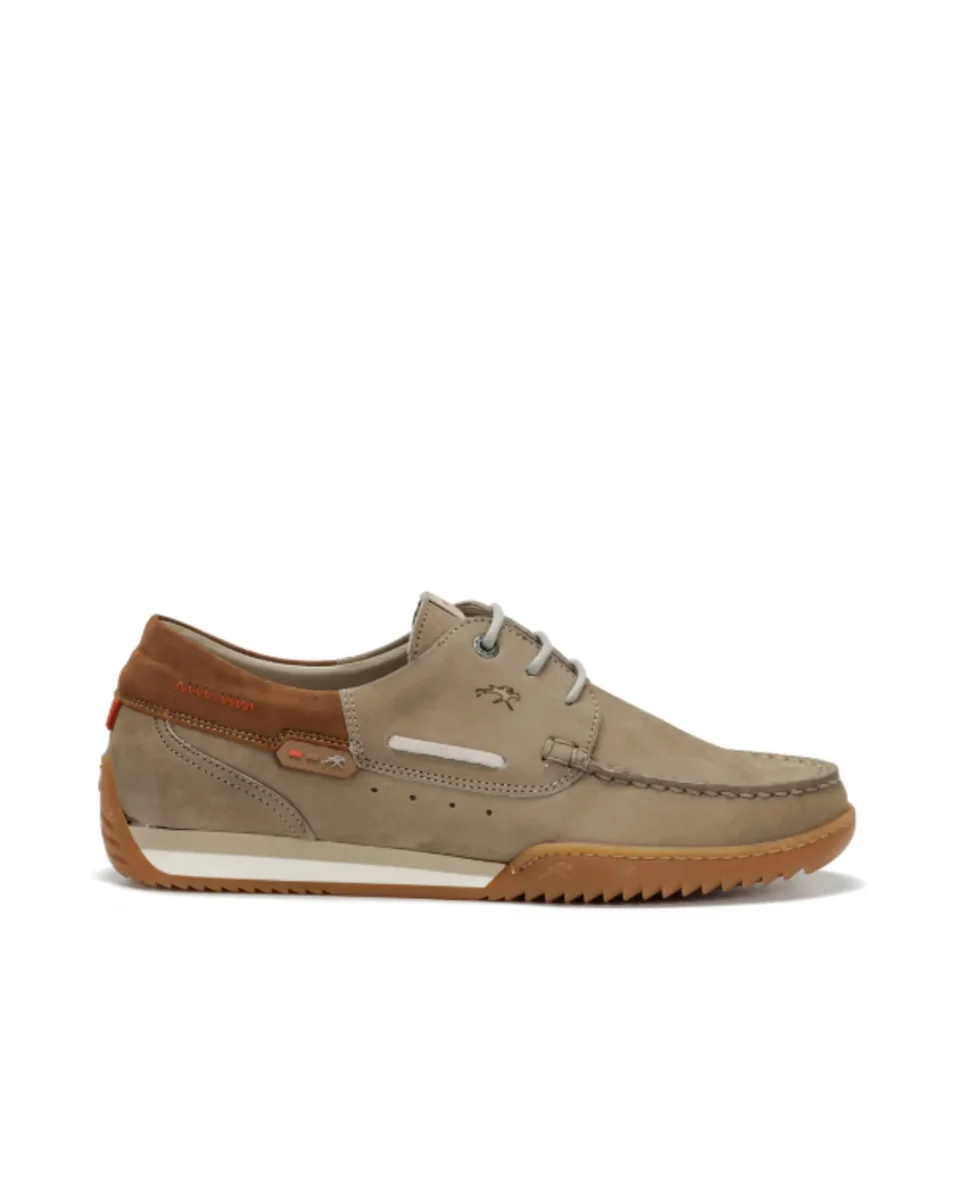 ZAPATO NAUTICO FLUCHOS HOMBRE COLOR TAUPE BRUNO F2434 MARMOTA