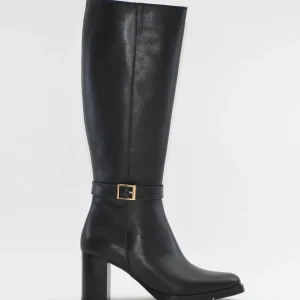 BOTA ALTA MUJER PIEL NEGRA PITILLOS 30543
