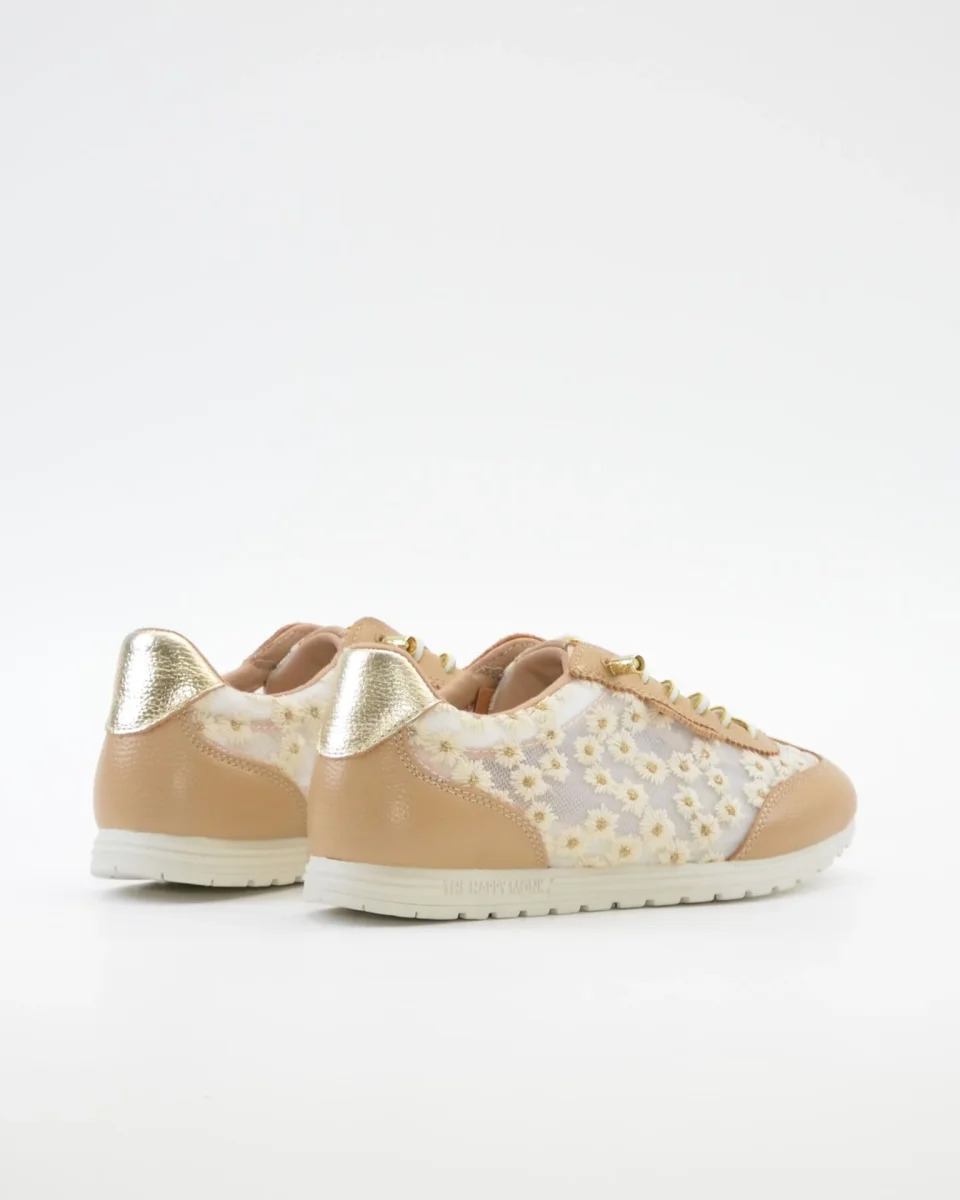 DEPORTIVO MUJER CORDON ELÁSTICO COLOR BEIGE DETALLES FLORES THE HAPPY MONK HAWAIAN 003 BEIG - Imagen 5