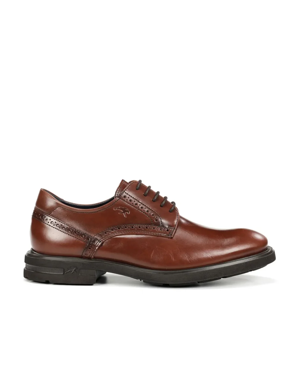 ZAPATO HOMBRE FLUCHOS COLOR CUERO CON CORDONES F0630 BELGAS