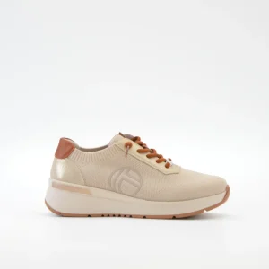 DEPORTIVO MUJER COLOR BEIGE ANCHO ESPECIAL CORDON ELASTICO