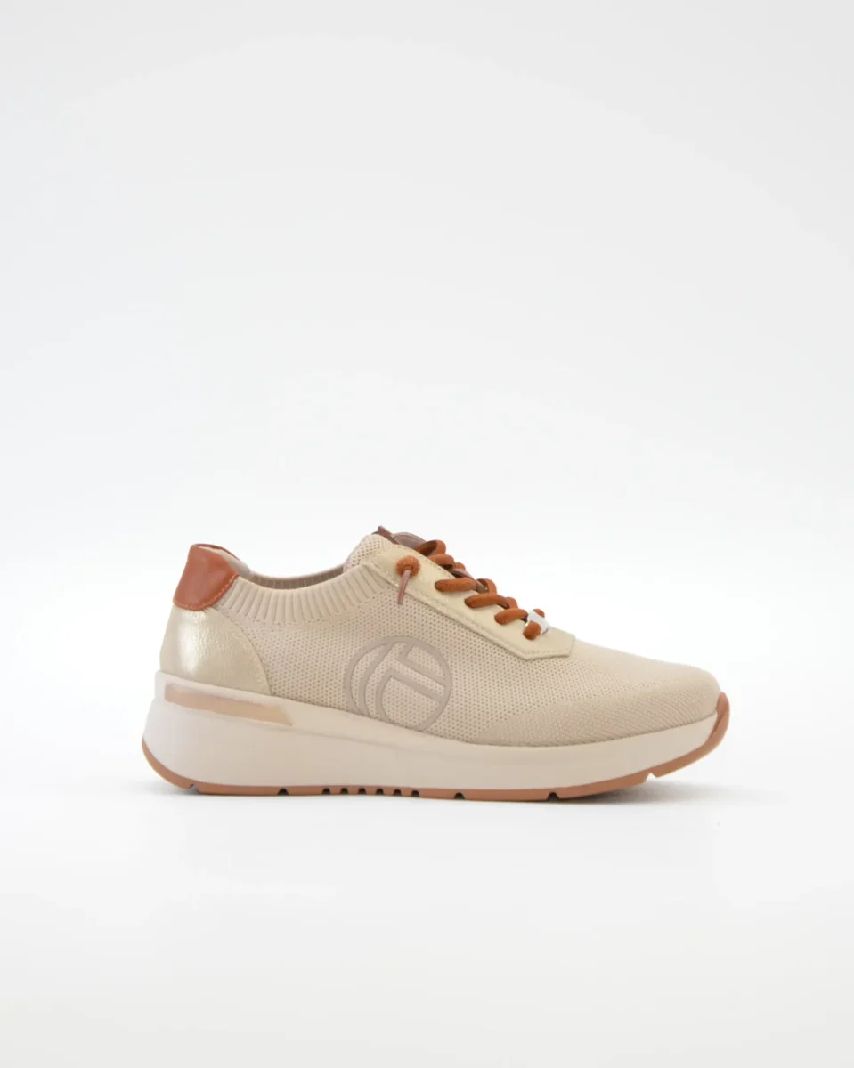DEPORTIVO MUJER COLOR BEIGE ANCHO ESPECIAL CORDON ELASTICO