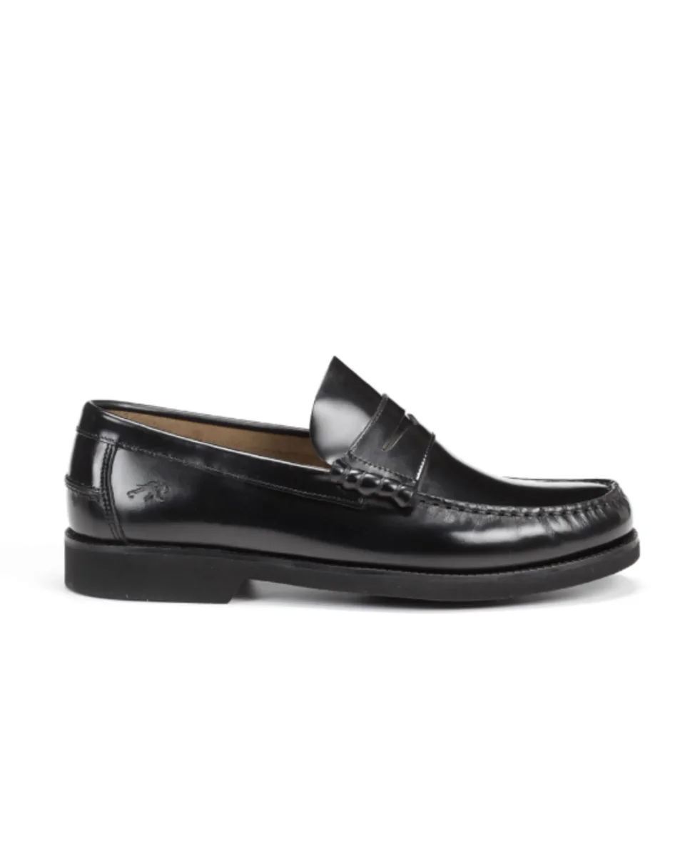 ZAPATO MOCASIN HOMBRE CON ANTIFAZ COLOR NEGRO FLUCHOS STAMFORD F0047