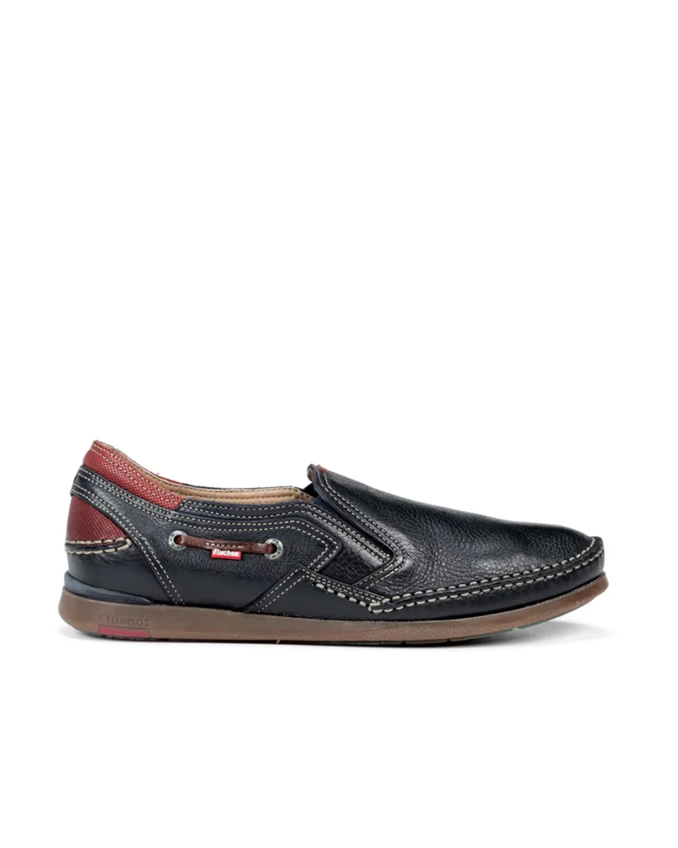 ZAPATO MOCASION FLUCHOS AZUL MARINO CON ELÁSTICOS MARINER 9883