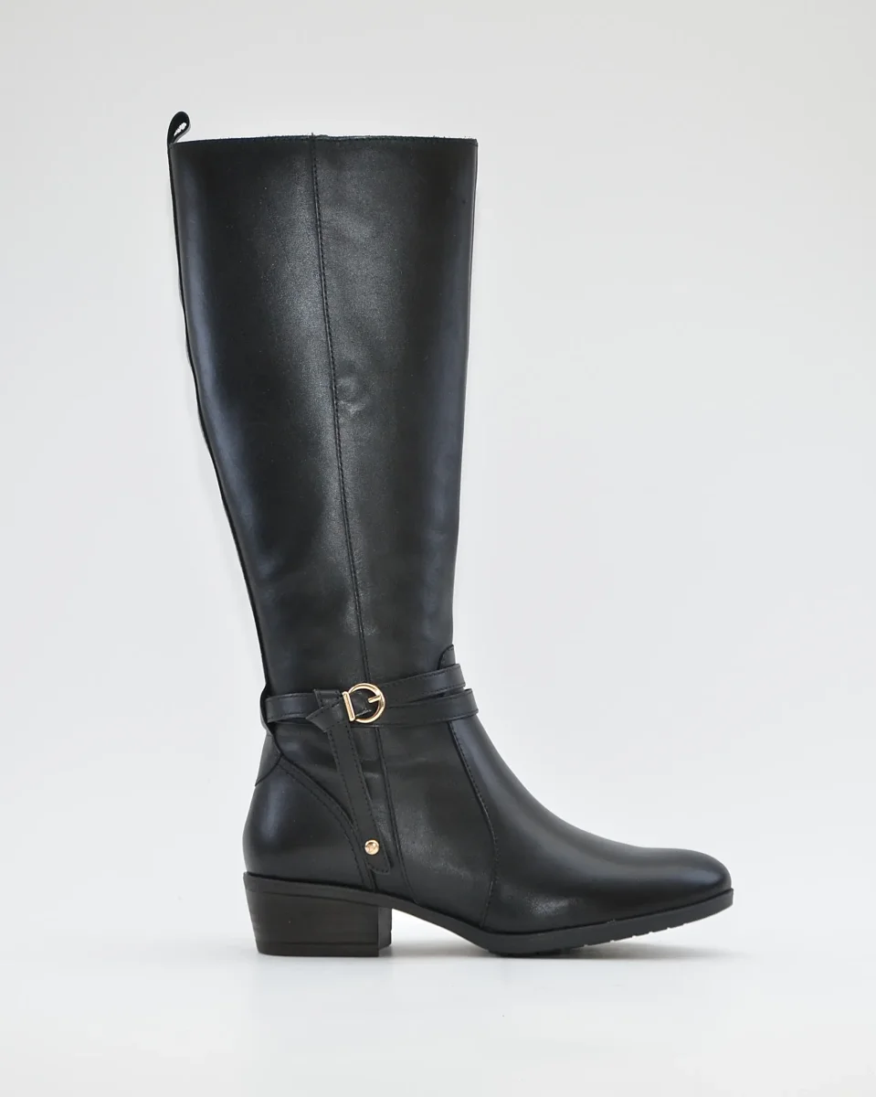 BOTA ALTA MUJER TACON BAJO COLOR NEGRO PIKOLINOS DAROCA W1U-9764 NEGRO
